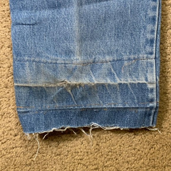 Vintage LEVI’S Mens Jeans Sz 36x36 Straight Leg 505 Red Tab Faded Blue Denim - Picture 10 of 12